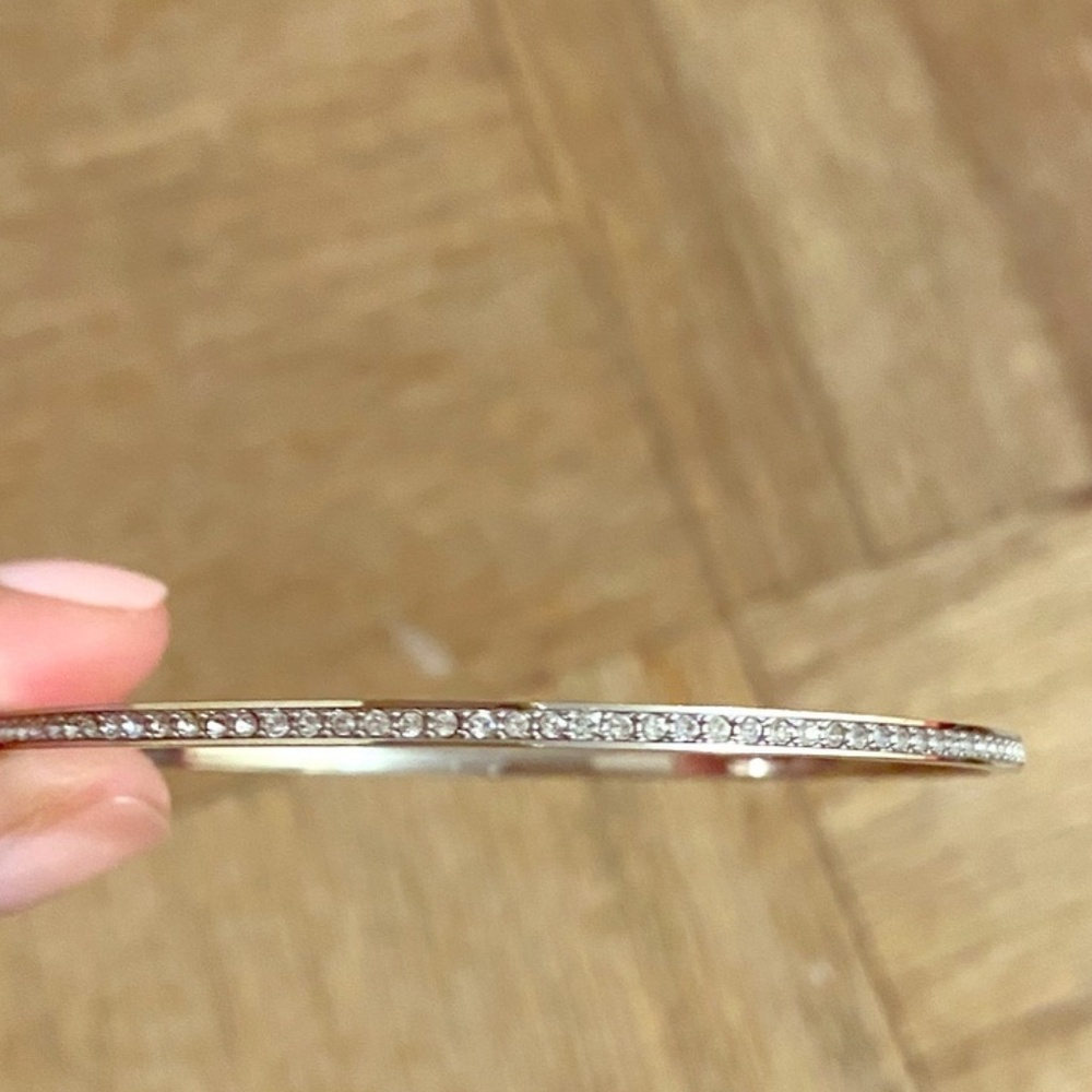 Swarovski Clear Crystal Channel Set Bangle Bracelet
